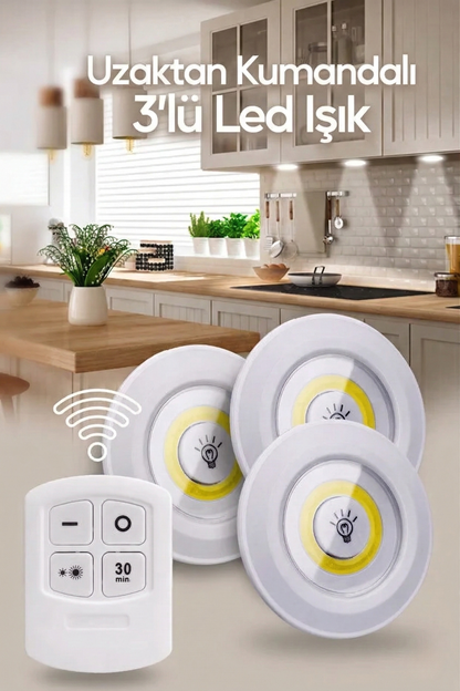 Uzaktan Kumandalı 3'lü Led Lamba