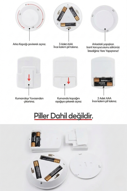 Uzaktan Kumandalı 3'lü Led Lamba